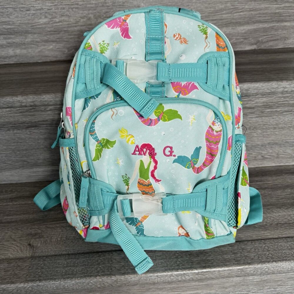 Pottery Barn Kids Mackenzie Mermaid Toddler Backpack Size Small Pink Blue